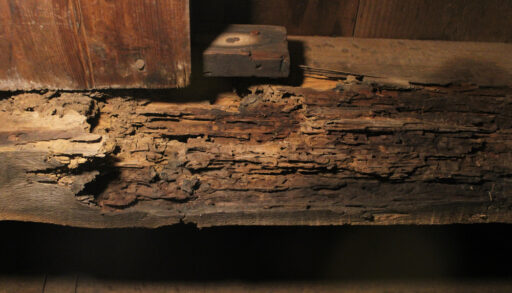 Damaged/rotting wood beam