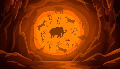 petroglphs cave drawing