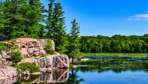 Killarney Provincial Park, Ontario on a sunny day.