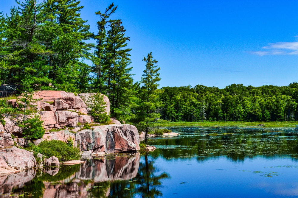 Killarney Provincial Park, Ontario on a sunny day.