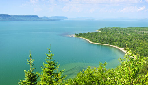 Aerial view of Lake Superior.