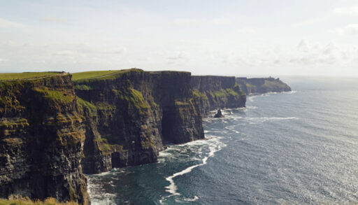 Cliffs of Moher along the coast of Liscannor, Ireland.
