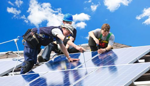 Solar panel installation