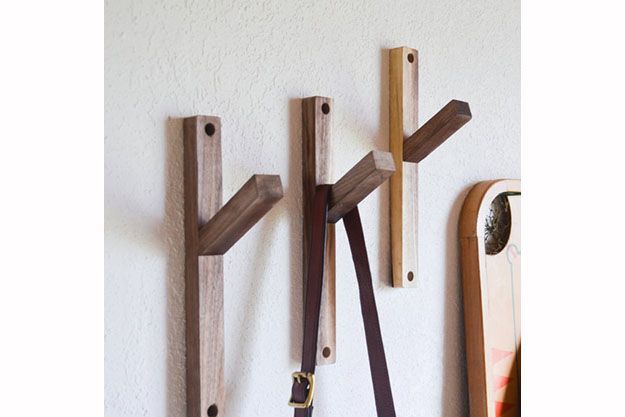 Reclaimed walnut hooks