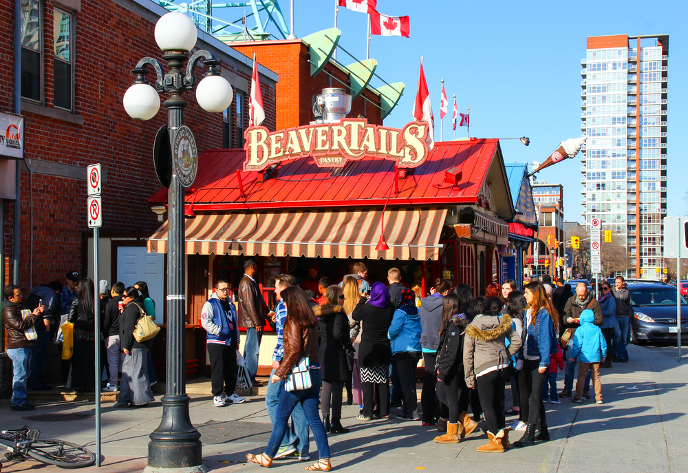 Red BeaverTails shop in Ottawa's Byward Market.