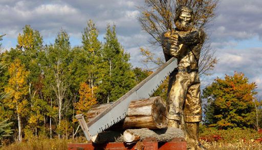 Giant lumberjack in Stanhope, Ontario