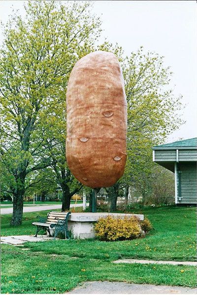 Giant potato in O’Leary, Prince Edward Island