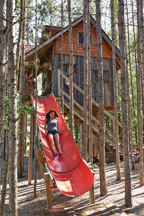 Treehouse slide