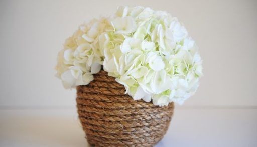 Rope-wrapped can or vase