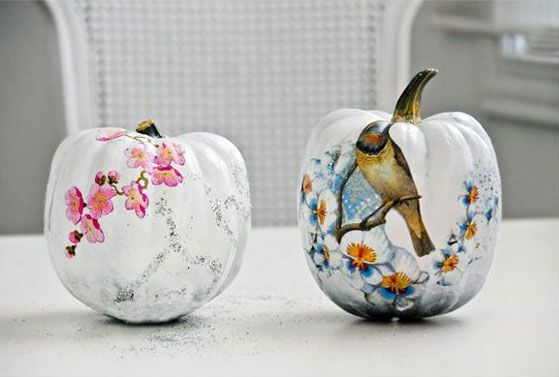 Decoupage pumpkin
