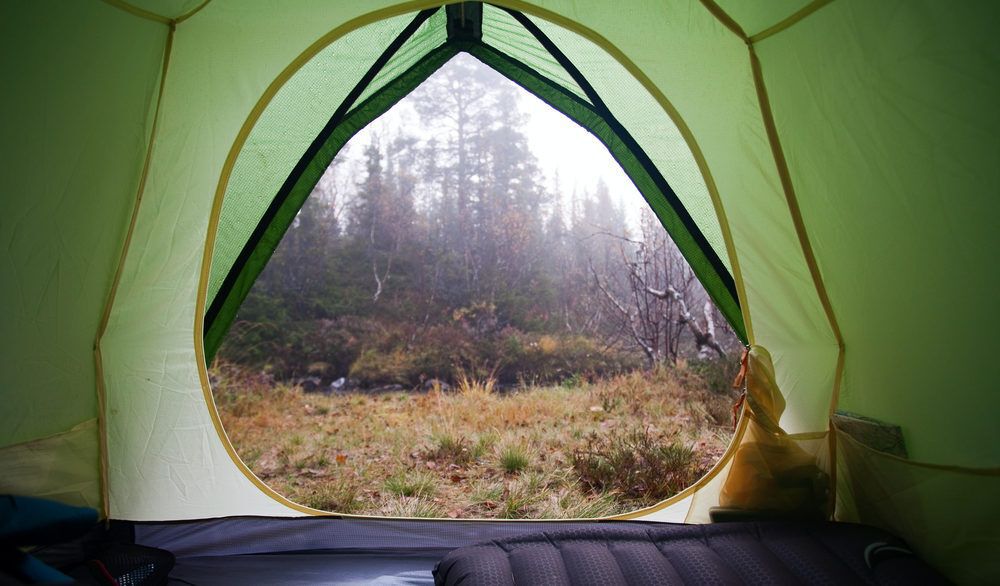 Camping in the rain