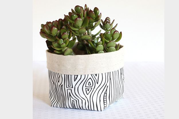 Tree Trunk Fabric Bucket