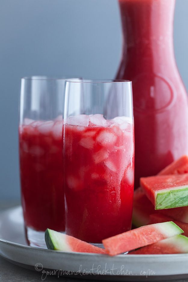 Naturally Sweetened Raspberry-Watermelon Lemonade
