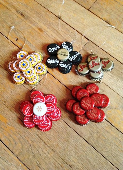 Beer cap ornament