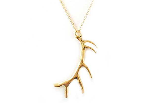 Elk antler pendant necklace