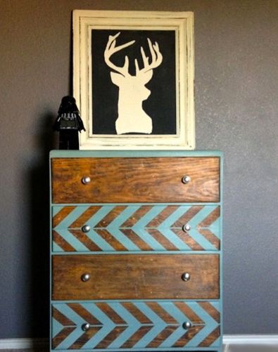 Play up a plain dresser