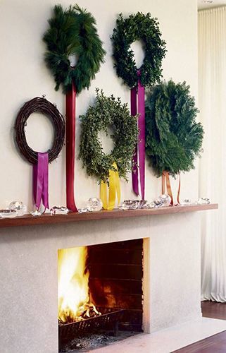 Create a collage of wreaths