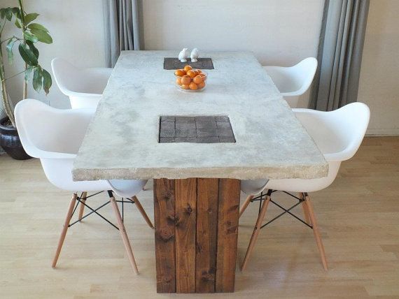 Concrete dining table