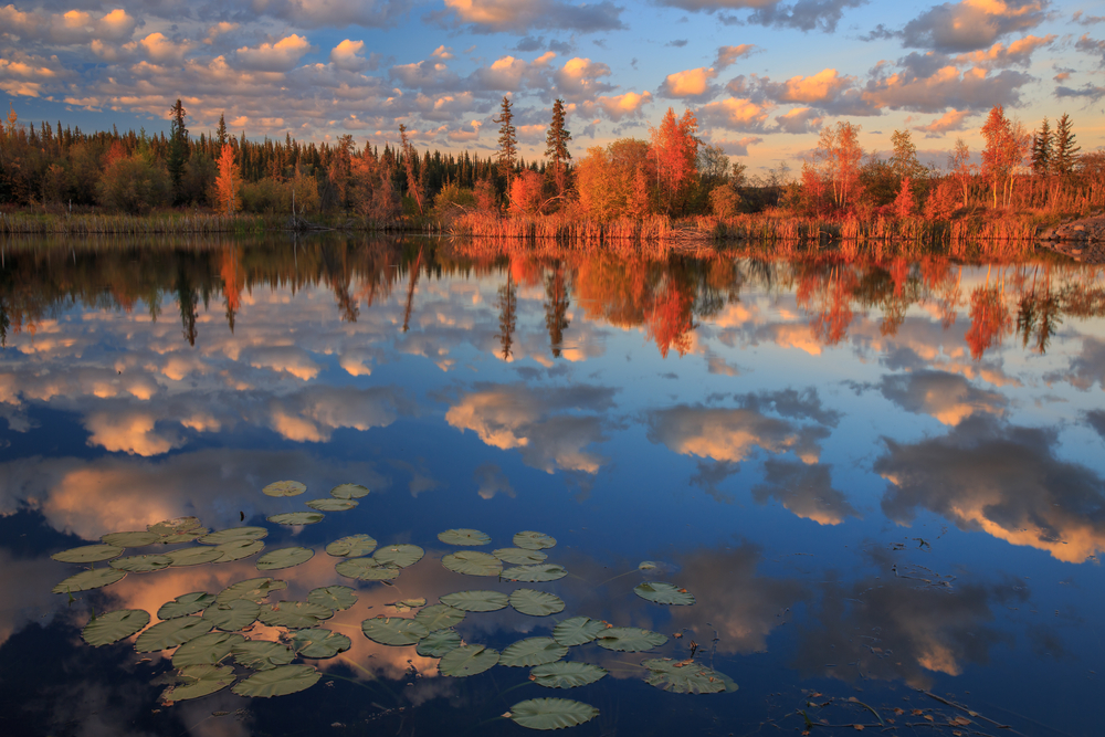Sunset over Hidden Lake Territorial Park, Northwest Territories.