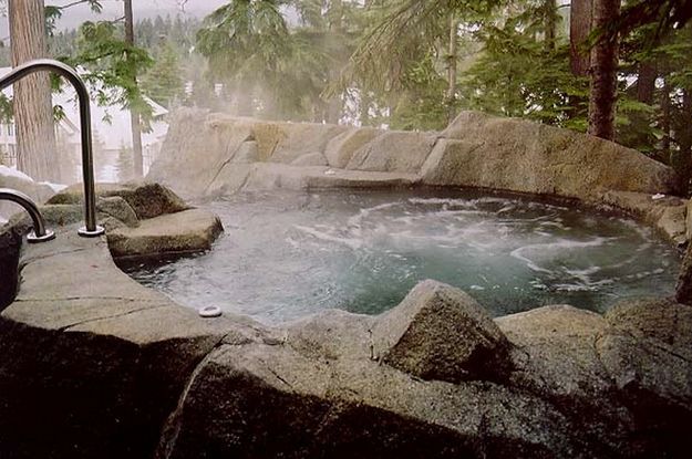 outdoor hot tub