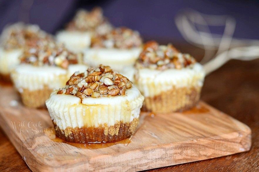 Maple Pecan Mini Cheesecakes