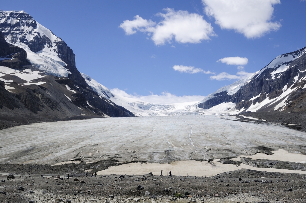 The Athabasca Glacier in the Columbia Icefield, Alberta.