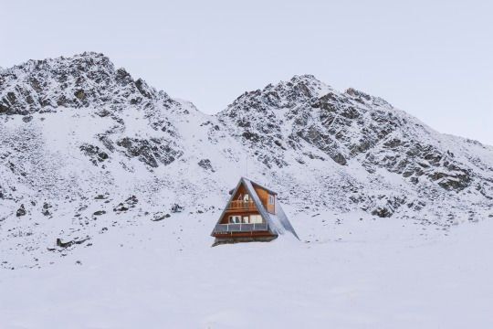 Snowy A-frame