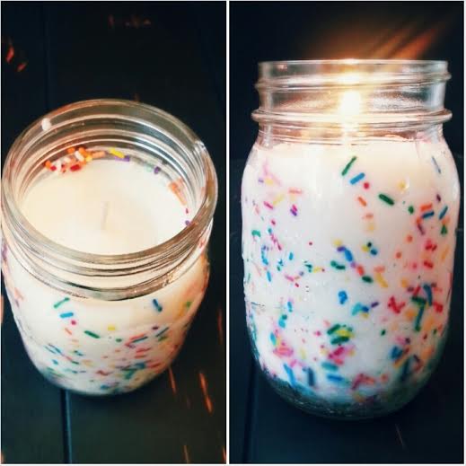 Confetti candle