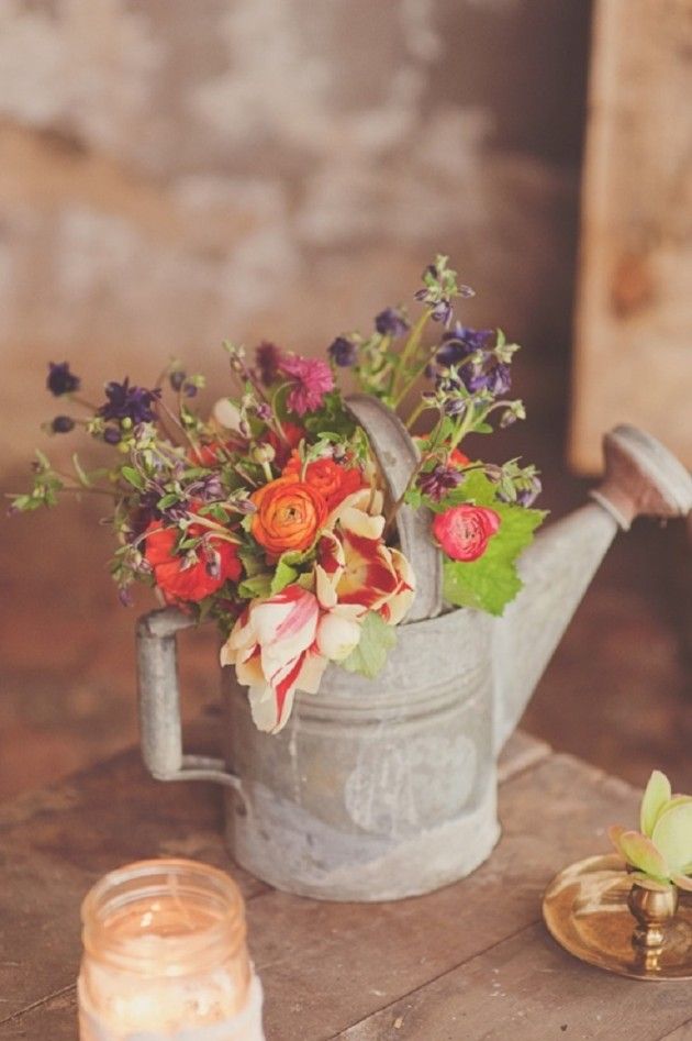 Watering can vases