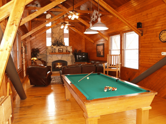 Living room and games room