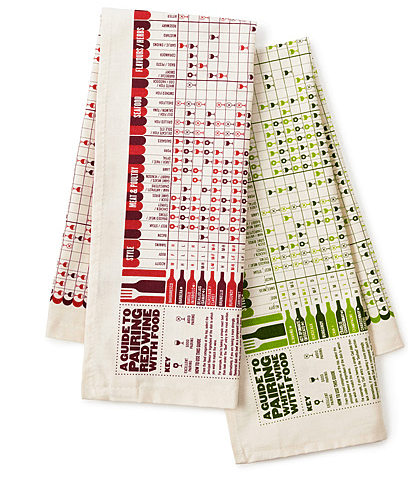 Wine pairing towel set