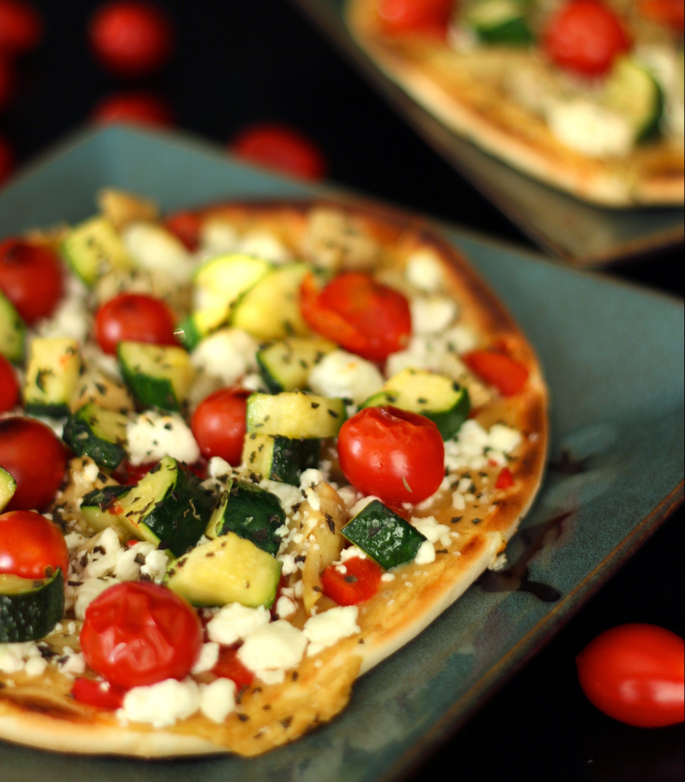 Jo’s mediterranean zucchini pizza