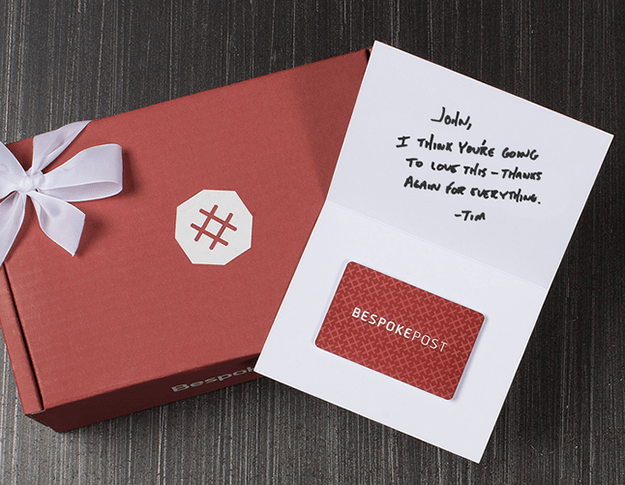 Bespoke Post gift card
