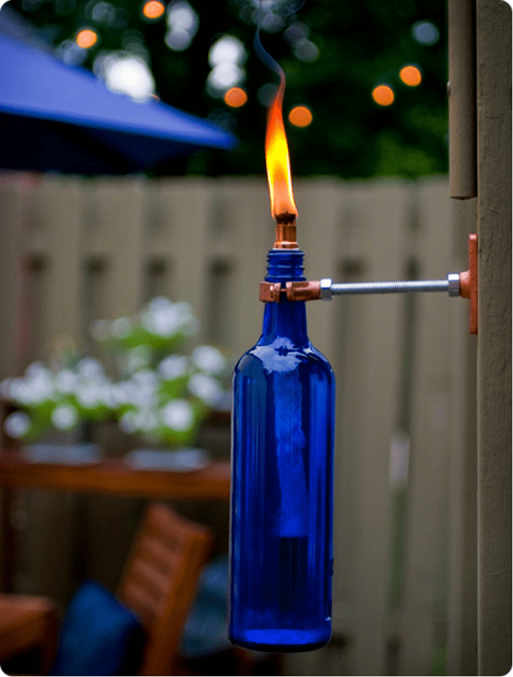 Wine bottle torch