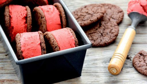 Red Velvet Ice Cream Sandwiches