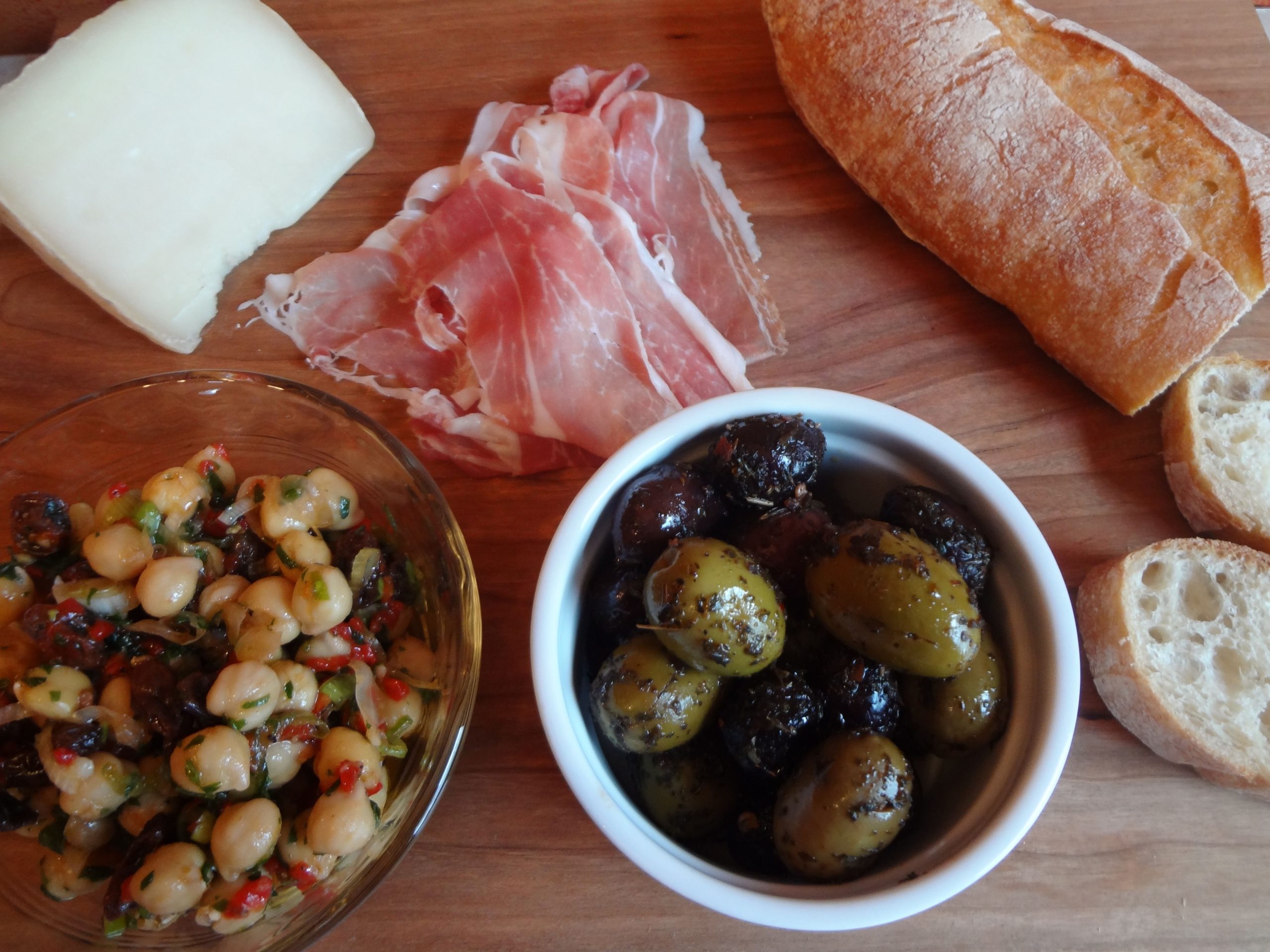 Tapas Plate with Marinated Chickpeas