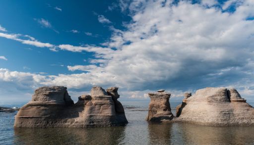 Monoliths in the Mingan Archipelago National Park Reserve, Quebec.