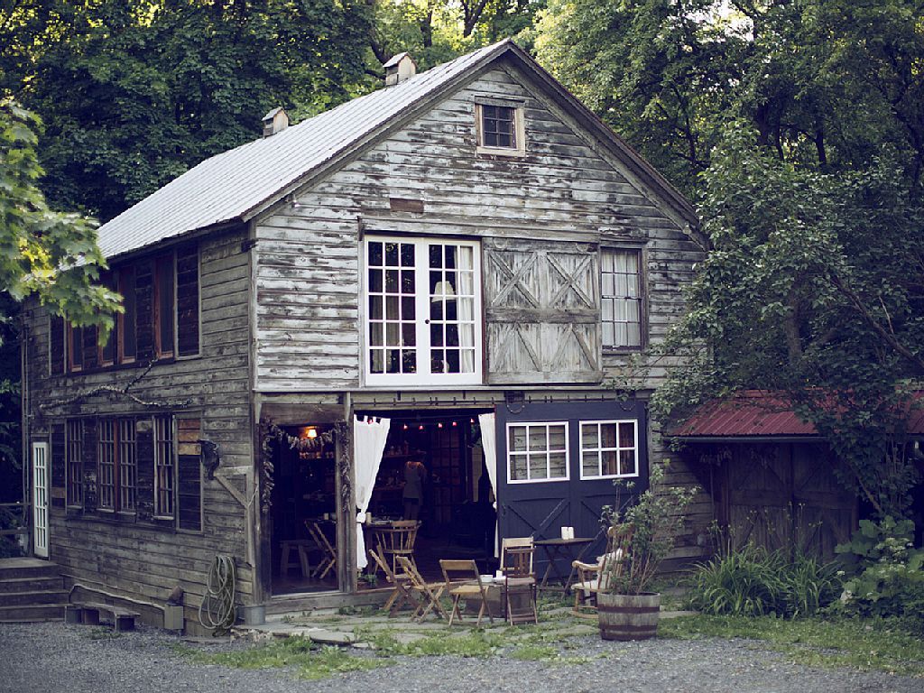 Exterior view of restored barn.