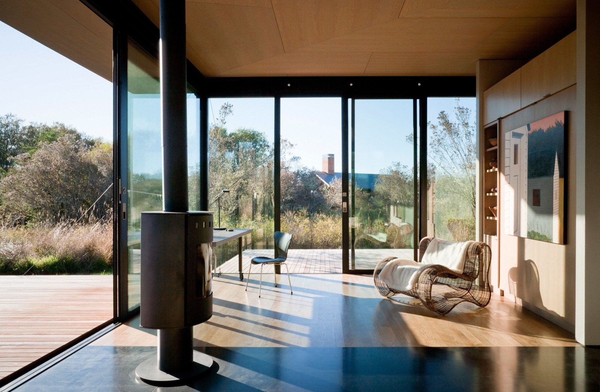 View of office in writer's retreat.