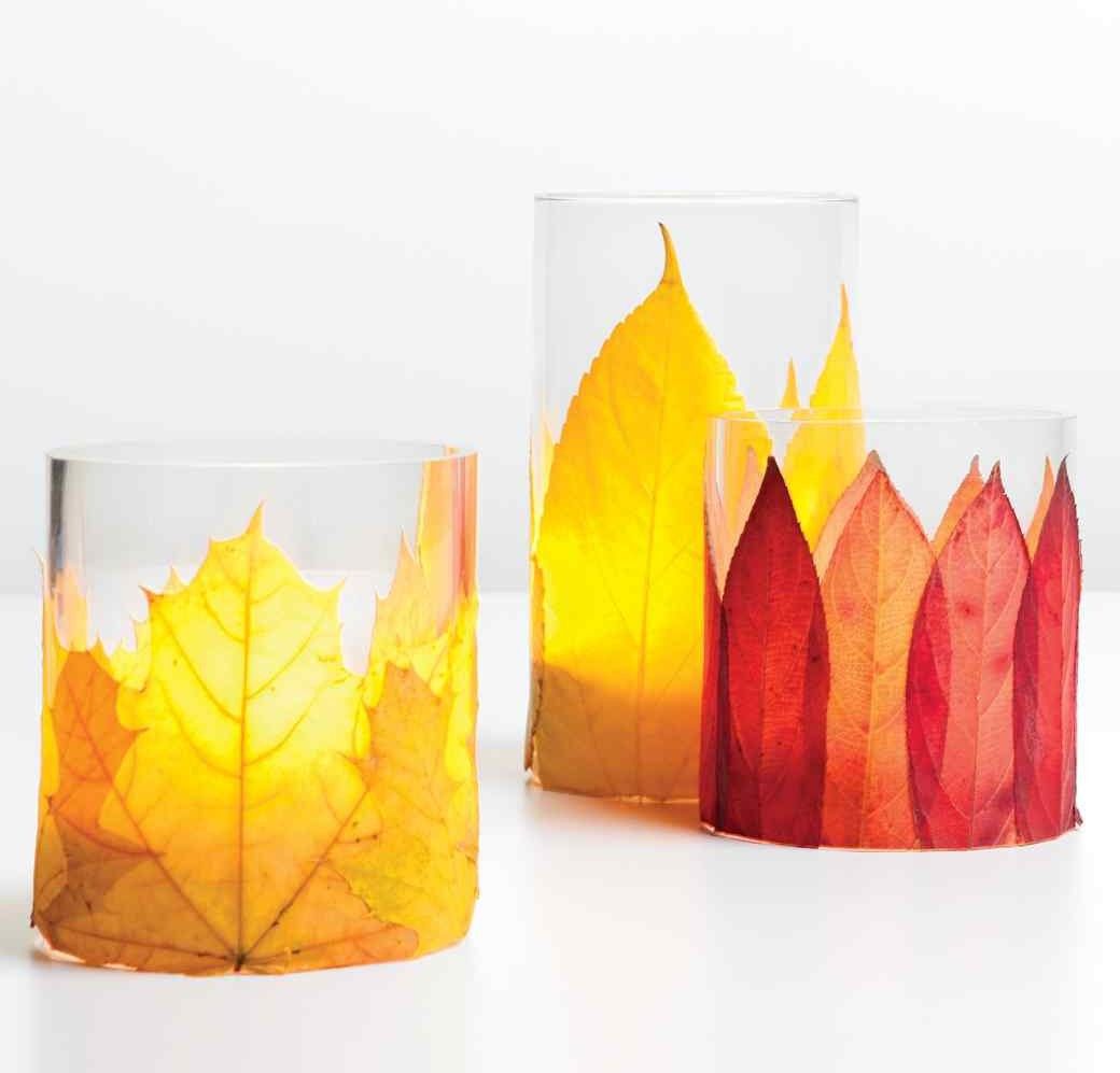 Fall foliage candles