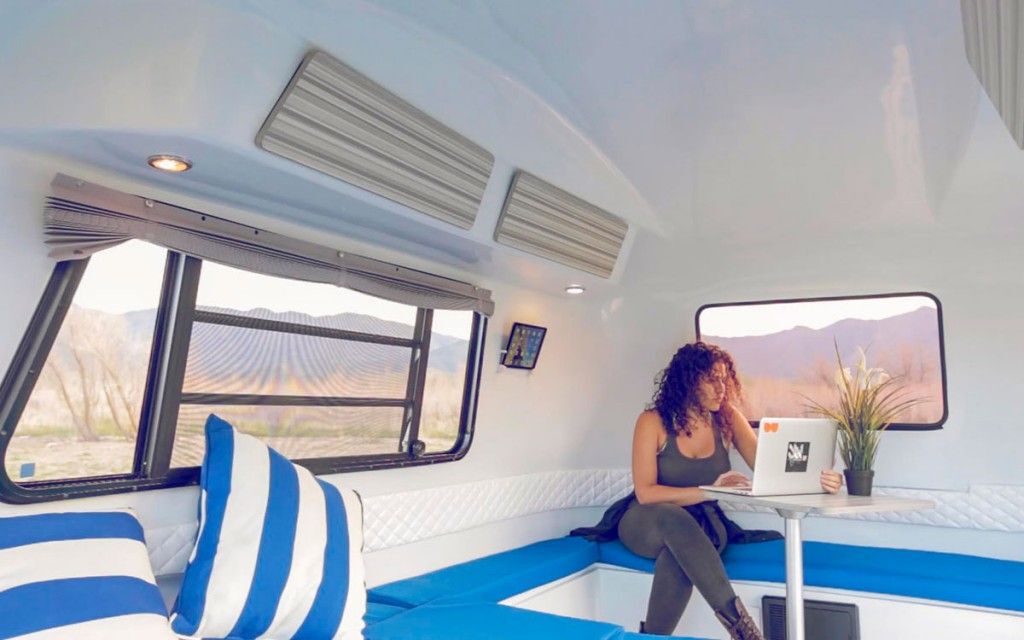 Interior of camper