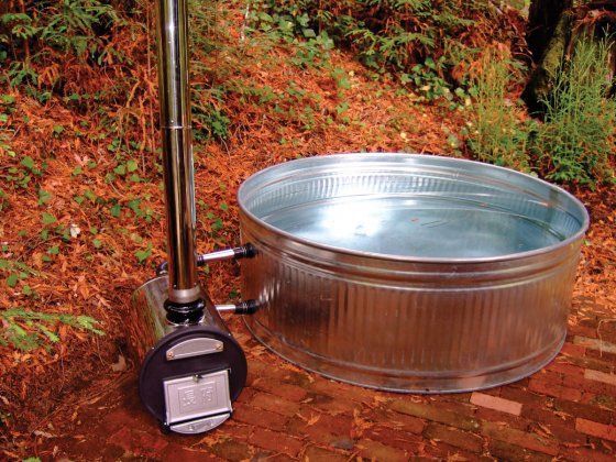 Cabin stove tub