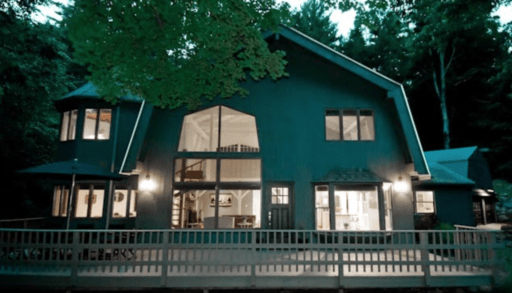 The front view of the restored barn.