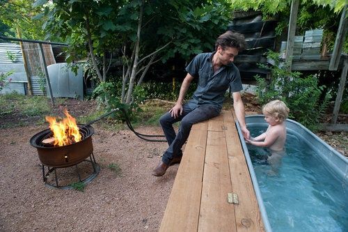 Trough hot tub