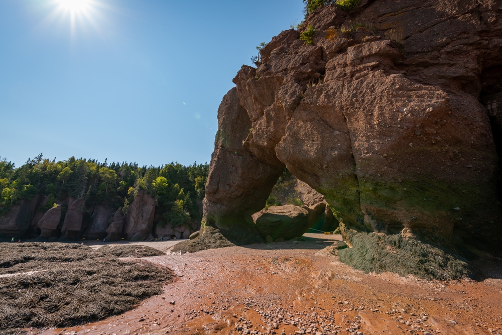 Arch in the Hopewell Rocks in the Bay of Fundy.