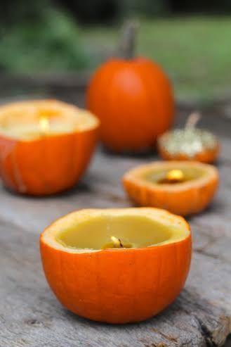 Pumpkin candle
