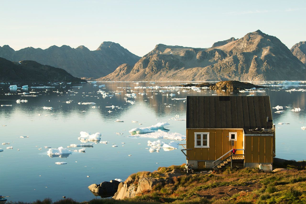 A secluded cabin in Greenland.