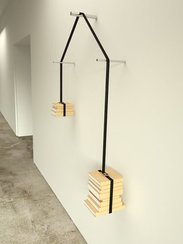 Hanging balance bookshelf