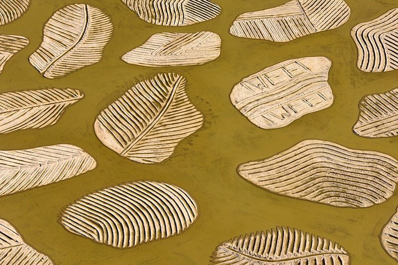 Owens Lake from above, with sand appearing through the water