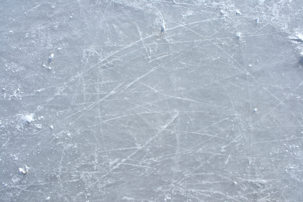 Close-up of skating ice.